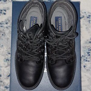 Cole Haan Briana Grand Waterproof Lace-Up Hiker Boots, 6B, Black
